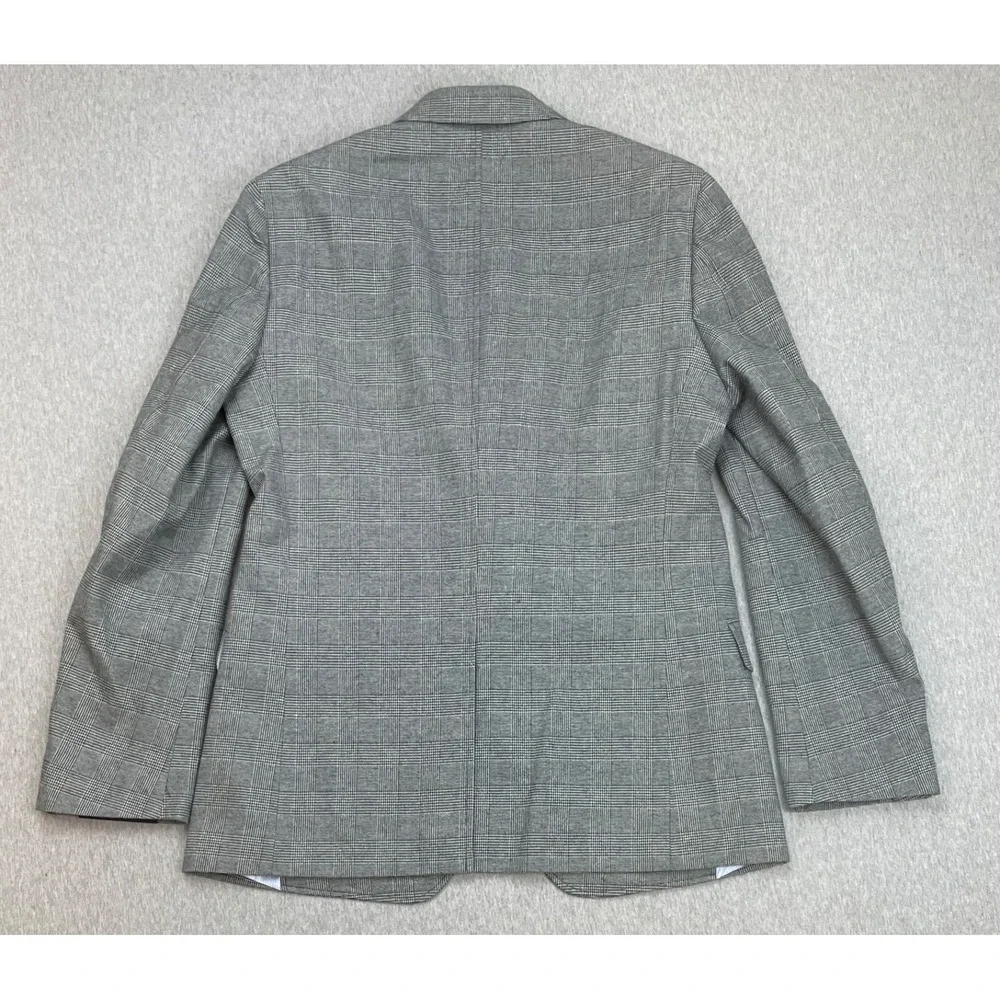Banana Republic Blazer Mens 40R Plaid 100% Cotton 2-Button Single Breast Lined